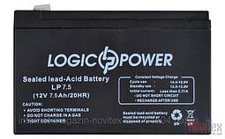 Акумулятор Logicpower 12v 7.5ah (lpm12-7.5)