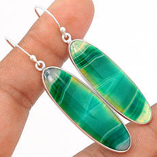 Агат, сережки