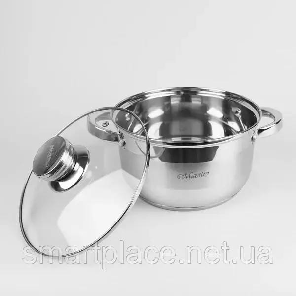 Набор кастрюль Maestro MR-2220-6L Stainless Steel, фото 1