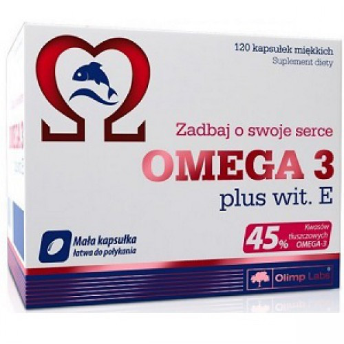 Вітаміни омега 3 Olimp Labs Omega 3 45% + Vitamine Е (120 капсул.)