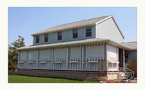 Сочетание акриловой ткани и москитной сетки.