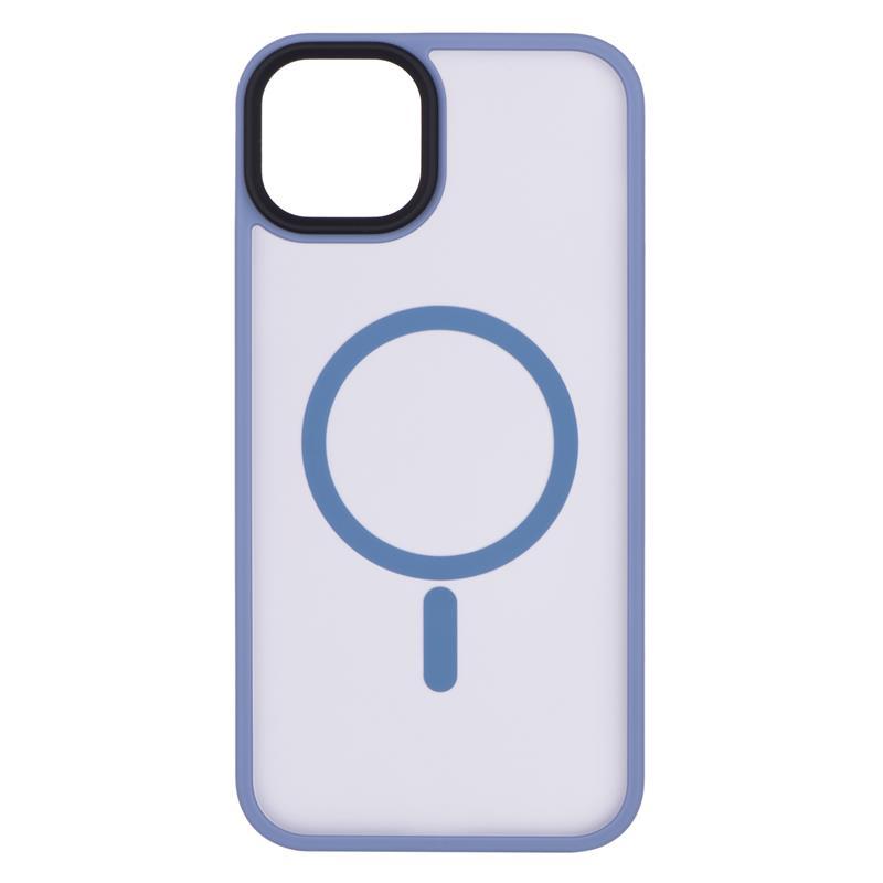 Чехол 2Е Basic для iPhone 15 Plus, Soft Touch MagSafe Cover, синий светлый, фото 1