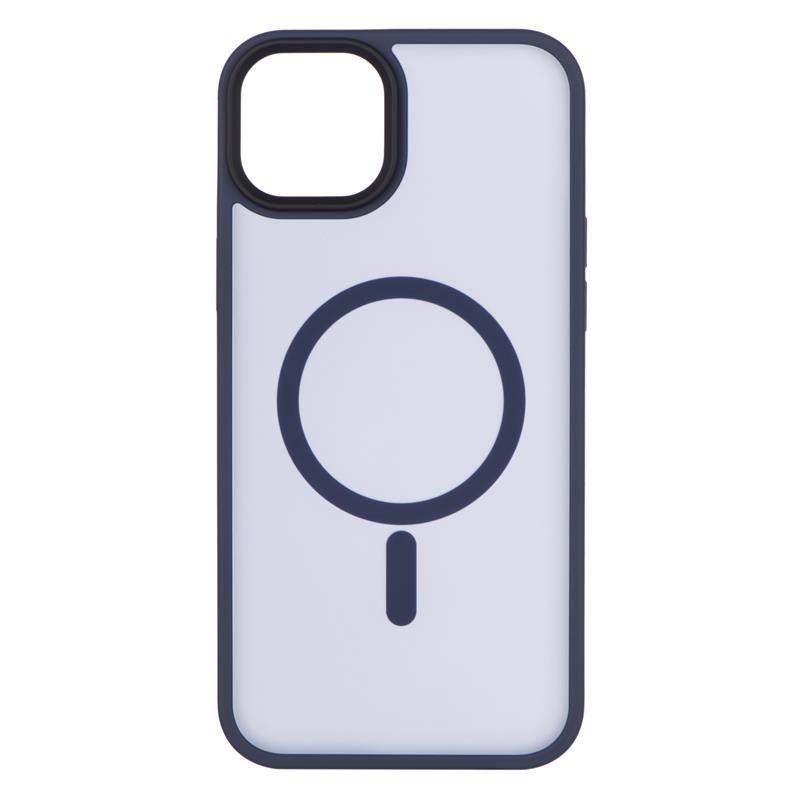 Чехол 2Е Basic для iPhone 15 Plus, Soft Touch MagSafe Cover, синий темный, фото 1