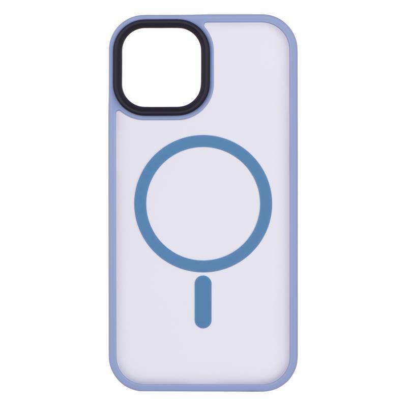 Чохол 2Е Basic для iPhone 15, Soft Touch MagSafe Cover, синій світлий, фото 1