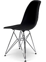 Стул Тауэр Eames DSR Chair черный пластик, хромированные ноги, дизайн Charles & Ray Eames, фото 4