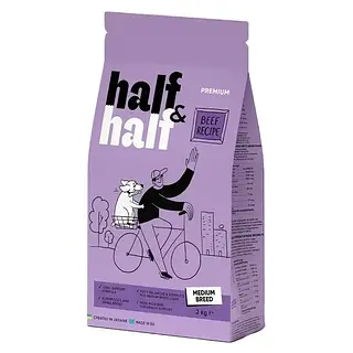 Cухий корм для собак Half&Half Medium Breed 2 кг - яловичина
