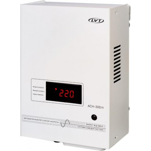Релейний однофазний стабілізатор напруги LVT АСН-300Н, фото 1