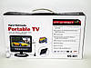 9,5" Портатитвый TV USB+SD + Батарея, фото 7