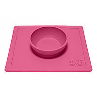 EZPZ — Силіконова тарілка Happy Bowl, колір pink