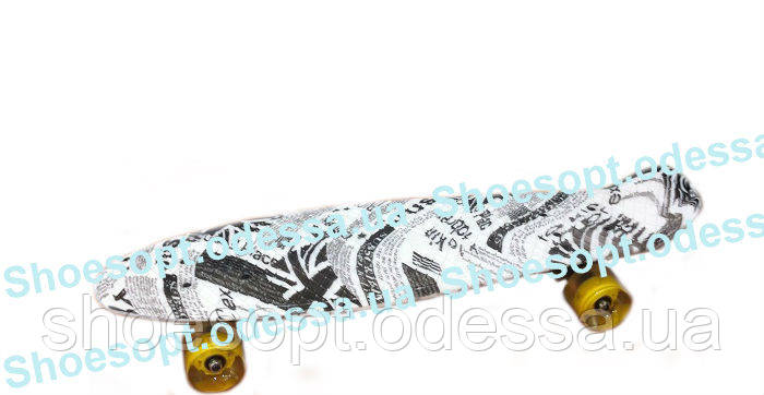 Пеніборд (Penny Board) New Британський прапор зі світними колесами, фото 1