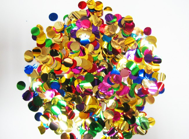 Топ! Весільне Конфетті 1,5 см Кружочки Асорті, з Фольги, 50 грам