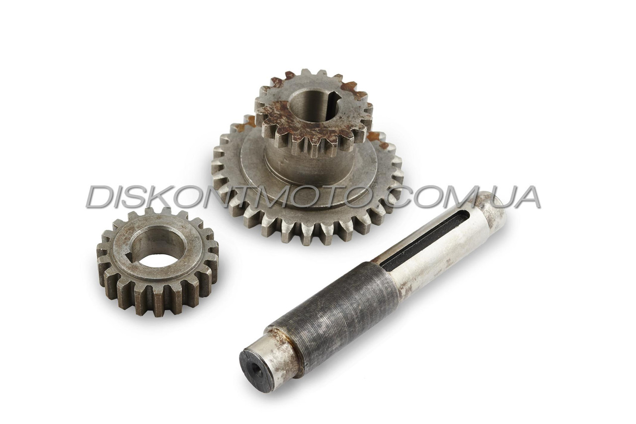 Вал вторинний у зборі коробки КПП мотоблока 175N / 180N (Z1-29 Z2-19, Z3-19, 7/9Hp) DIGGER