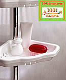 Полиця кутова для ванної PrimaNova N17, прозоро-блакитна, фото 5