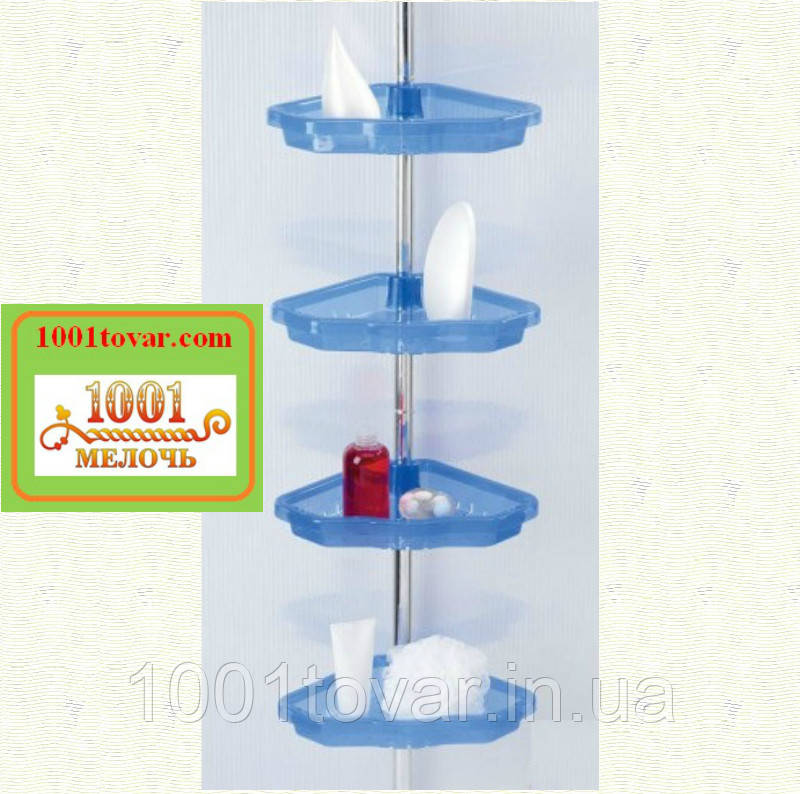 Полиця кутова для ванної PrimaNova N17, прозоро-блакитна, фото 1