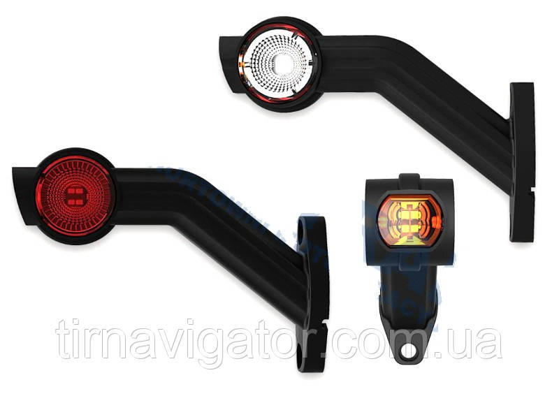 Габаритний-ріг бічний LED (45* довгий, біло-червоно-жовтий, лівий) (FT-140