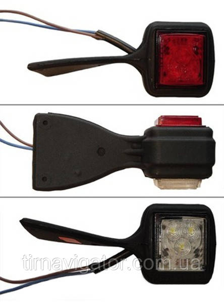 Габаритний-ріг бічний LED (біло-червоний, правий) (LD430)