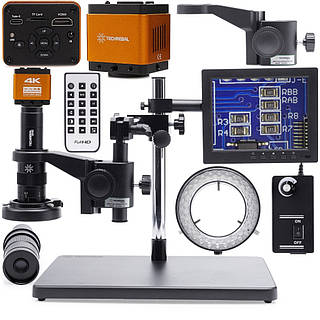 Techrebal 10A цифровий мікроскоп Pro 4K монітор LED підсвітка 56× камера