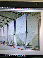 Бункер із пВх тканини для сипких. Смугова вежа з ПВХ.