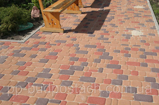 Тротуарна плитка Старе місто Золотий мандарин асортимент Тротуарна плитка Старе місто Золотий мандарин асортимент