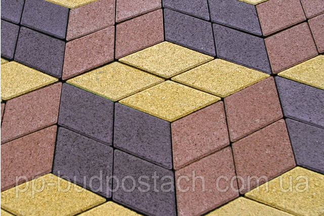 Тротуарна плитка Ромб Золотий мандарин асортимент Тротуарна плитка Ромб Золотий мандарин асортимент