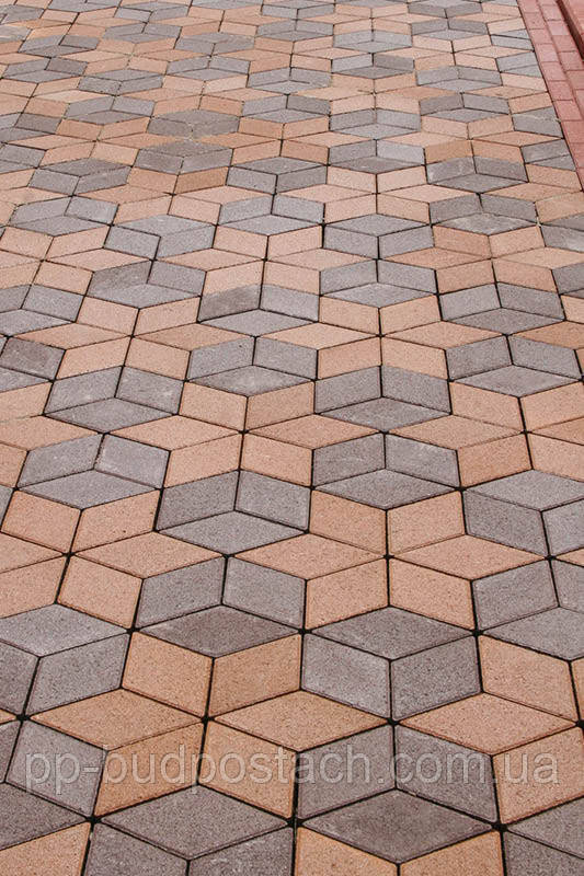 Тротуарна плитка Ромб Золотий мандарин асортимент Тротуарна плитка Ромб Золотий мандарин асортимент