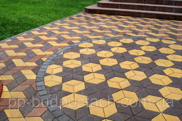 Тротуарна плитка Ромб Золотий мандарин асортимент Тротуарна плитка Ромб Золотий мандарин асортимент