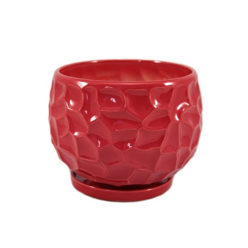 Горщик керамічний для пересадки квітів P263 червоний