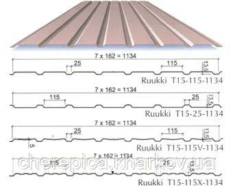 Профнастил Ruukki T15 Рe 0,45 - фото 3 - id-p4943097