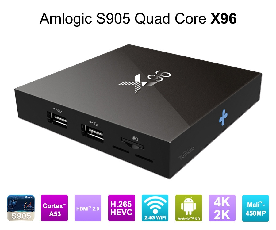 X96 Android Tv Box smart смарт тв-приставка андроїд 6.0 для телевізора WiFI
