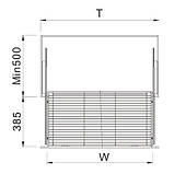 Кошик центральна 600 з доводчиком,хром"", фото 4