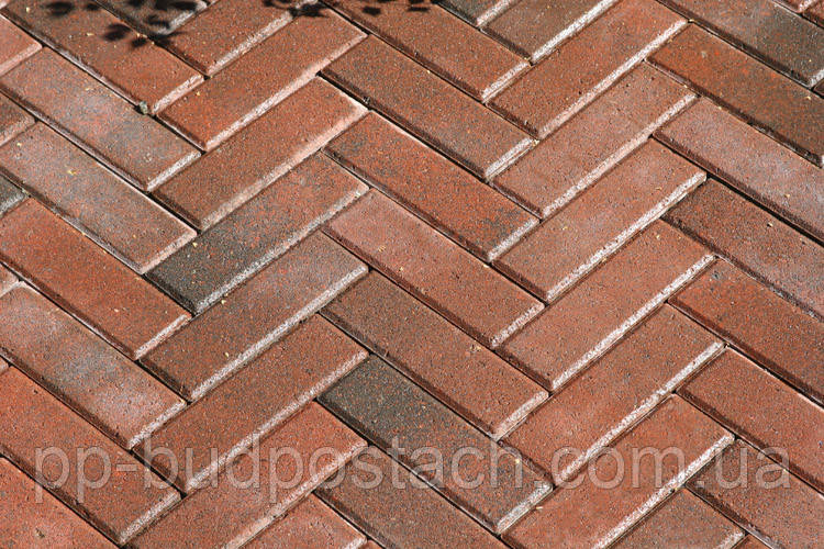 Тротуарна плитка цегла вузька Золотий мандарин, фото 1