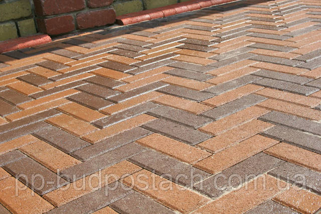 Тротуарна плитка цегла вузька Золотий мандарин Тротуарна плитка цегла вузька Золотий мандарин