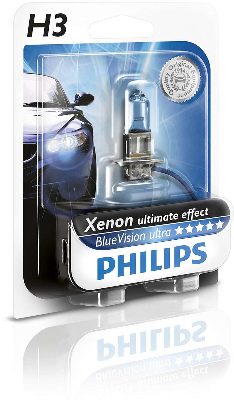 Галогенна лампа PHILIPS 12336BVUB1 H3 BlueVision Ultra BP 12V 55W