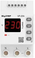 Реле напряжения DigiTOP VP-25A M3R с термозащитой и гистерезисом (на DIN-рейку)