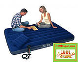 Двомісний надувний матрац з насосом і подушками Intex 68765, розмір 203х152х22 див., фото 3