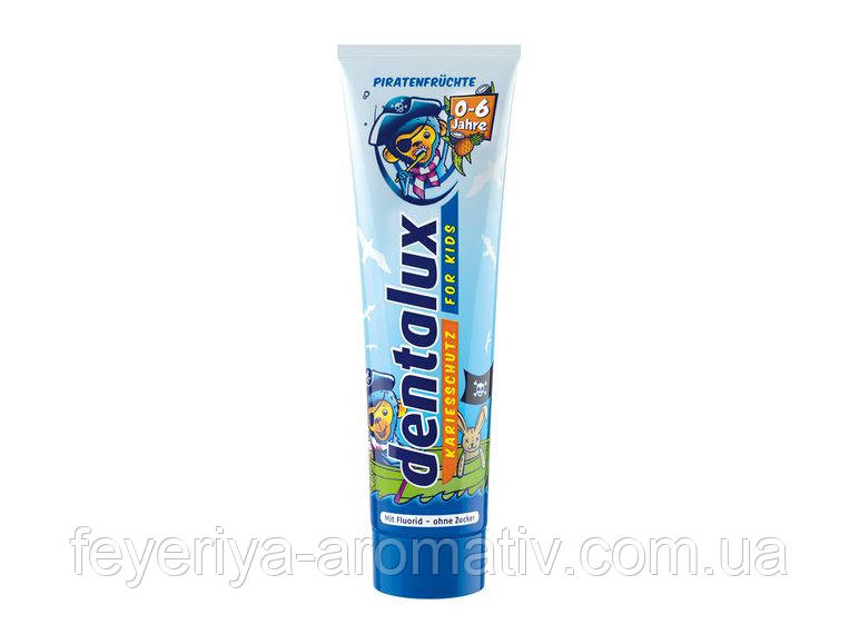 Дитяча зубна паста Dentalux for kids з кокосом і ананасом 100 мл (Німеччина)