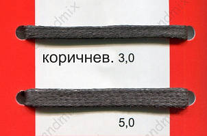 Вощений шнур плоский, коричневий