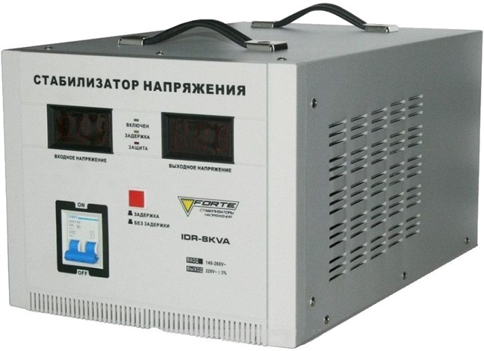 Стабілізатор напруги сервоприводний FORTE IDR-8kVA 5600 Вт