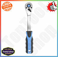 TS Трещотка Hogert 1/2" 72 зубца Extra Line изогнутая с кнопкой для работы с крепежами гайковерт CrV C SHT55_Q