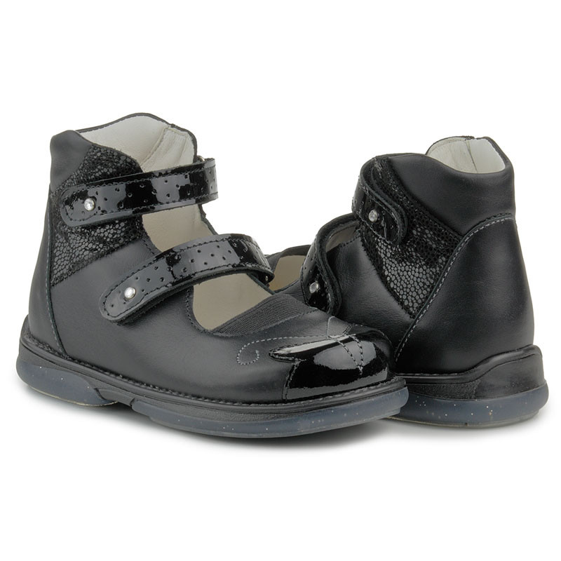 Ортопедические туфли для девочек Memo Princessa 3LY Черные - фото 1 - id-p505645097