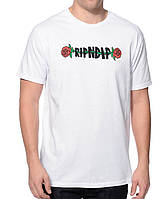 Белая футболка ripndip rose logo