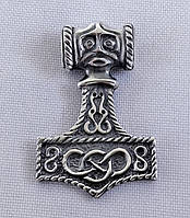 Молот Тора з чорнінням скандинавський оберіг з срібла 925 проби