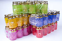 Лампадки Великодні різних кольорів 80/50 мм, пластиковий корпус зі свічкою