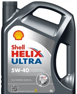 Синтетическое моторное масло Синтетика SHELL Helix Ultra (шел хеликс ультра) 5w-40 4л - фото 1 - id-p505844292