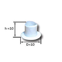 Изолятор провода для трубки с резьбой ( с широкой шляпкой белый )