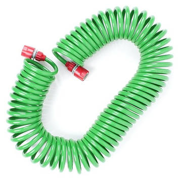 Шланг для поливання спіральний 15 м із конекторами INTERTOOL GE-4002