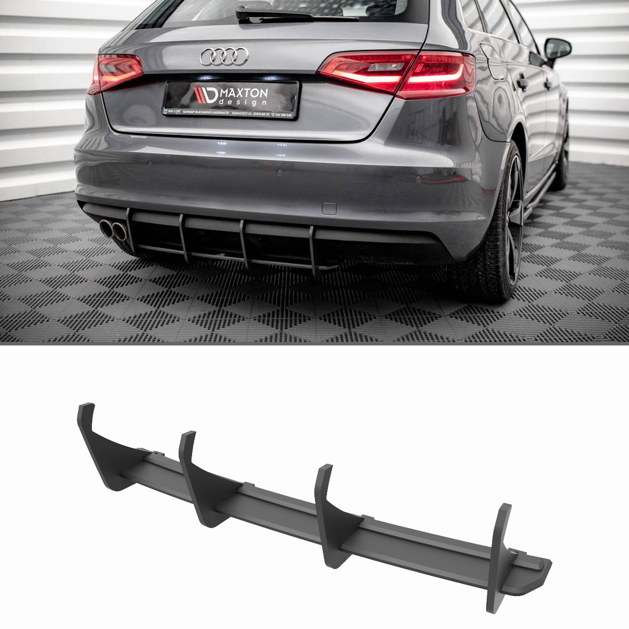 Диффузор Maxton V1 Audi A3 8V Sportback (12-16), фото 1