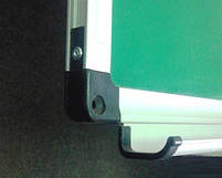 Шкільна дошка магнітна для крейди в алюмінієвій рамі 100х400 UkrBoards Крейдова зелена дошка у рамці, фото 2