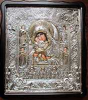 Ікона в різі Почаївська Пресвята Богородиця