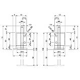 Ніжка меблева регульована для шаф купа H=50 мм, фото 2